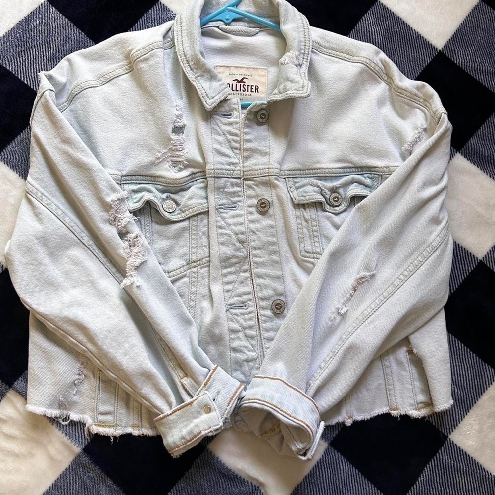 cropped jean jacket